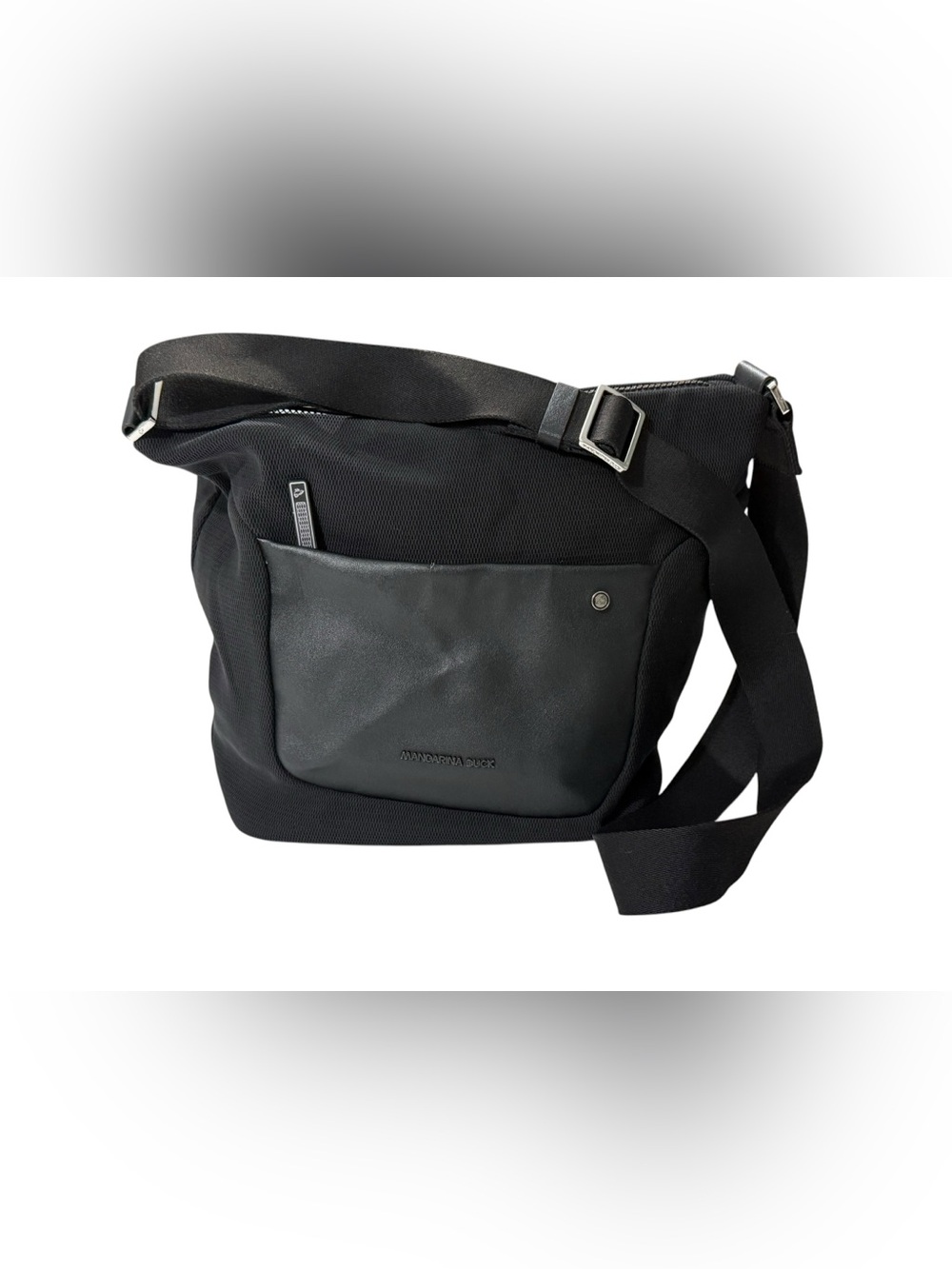 Mandarina Duck Black Nylon Crossbody Tote Travel Bag Adventure - Picture 3 of 16